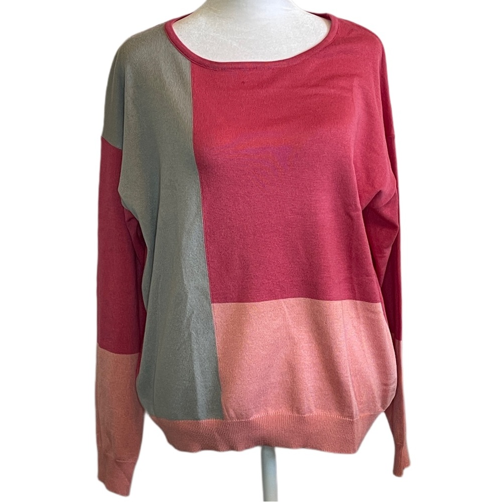 CAROL ROSE Color Block Sweater
